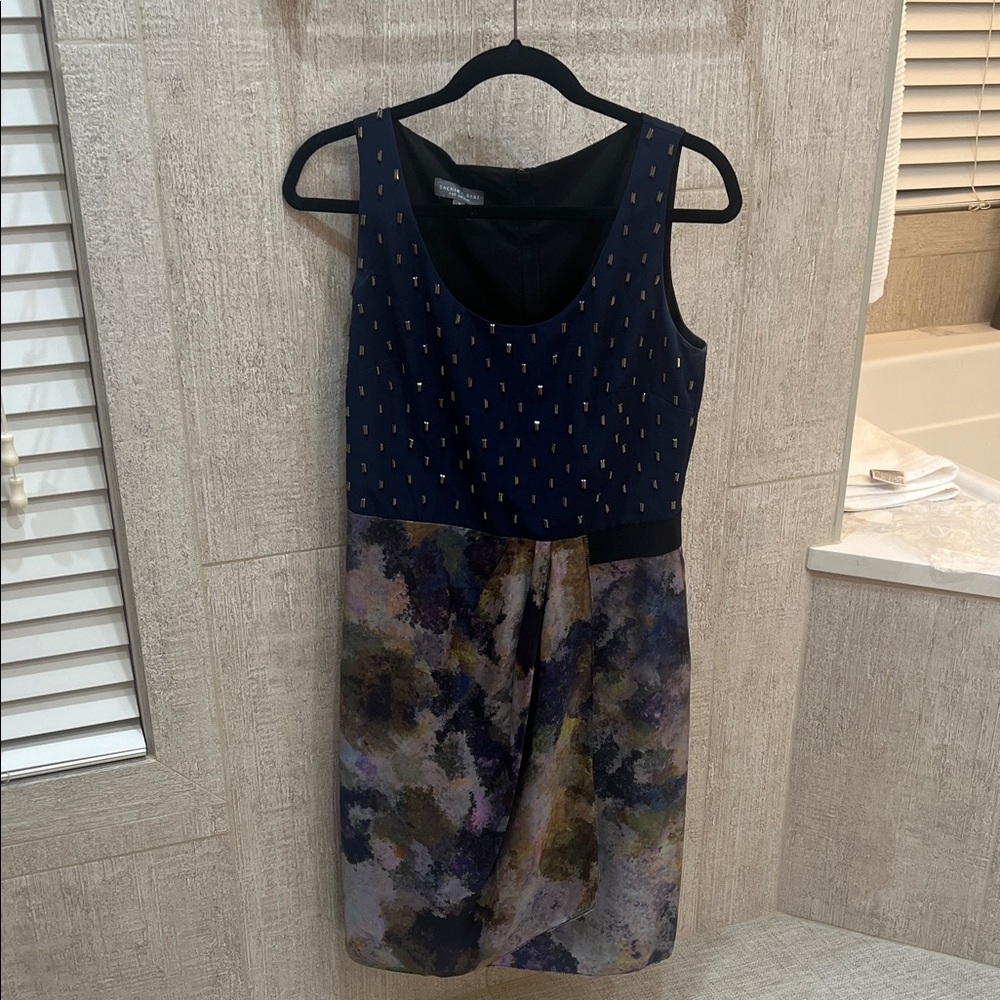 Sachin and babi Elegant Navy and Multicolor Dress
